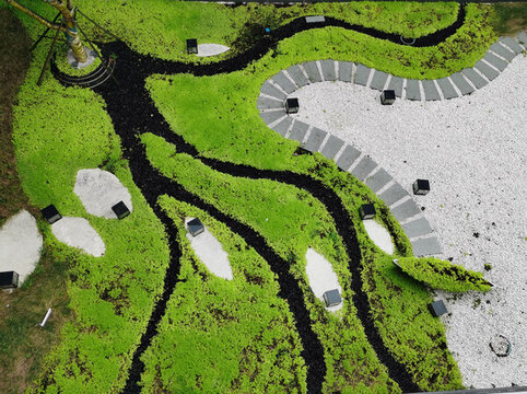 公園城市綠化草坪設(shè)計(jì)造型脈絡(luò)
