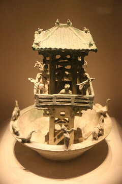 綠釉陶水亭