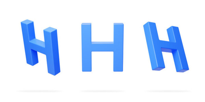 英文字母H拼音拼写语言3D