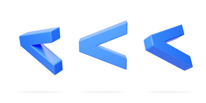 標(biāo)志符號對比比較小于號3D