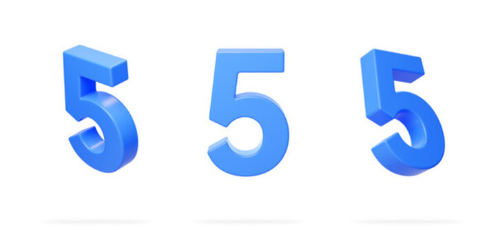 數(shù)字5運算數(shù)據(jù)倒計時慶典3D