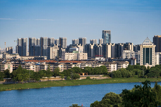 上虞曹娥江兩岸城市風(fēng)光