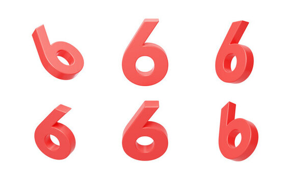 數(shù)字6運(yùn)算數(shù)據(jù)倒計(jì)時(shí)周歲3D