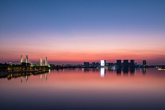 鄭州北龍湖夜景