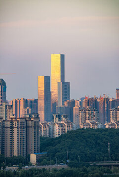 航拍湖南長沙城市景觀