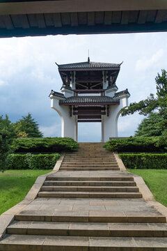 航拍湖南長沙寧鄉(xiāng)花明樓景區(qū)
