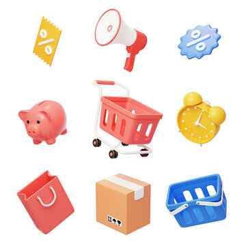 電商購(gòu)物網(wǎng)購(gòu)買賣消費(fèi)零售3D