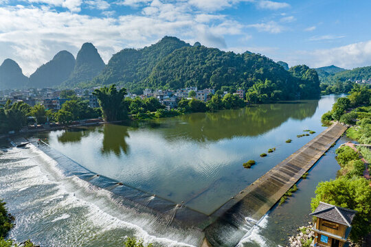 荔浦荔江國家濕地公園夏季風光