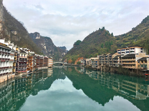 貴州鎮(zhèn)遠(yuǎn)古鎮(zhèn)風(fēng)景