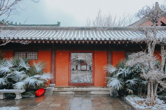 公園雪景