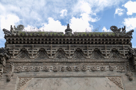 五臺山普化寺古建石雕石刻照壁