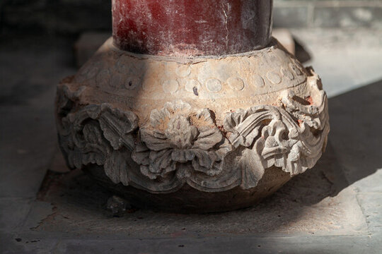 五臺(tái)山普化寺古建石雕石刻柱子