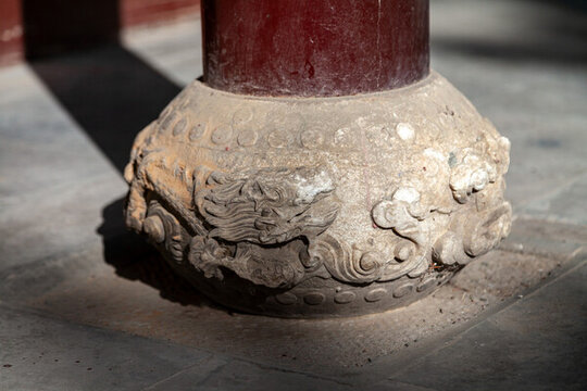 五臺(tái)山普化寺古建石雕石刻柱子