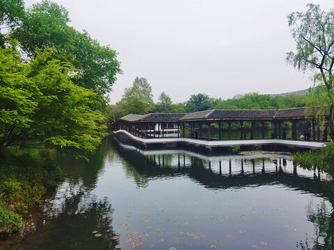 杭州煙雨西湖景區(qū)湖景