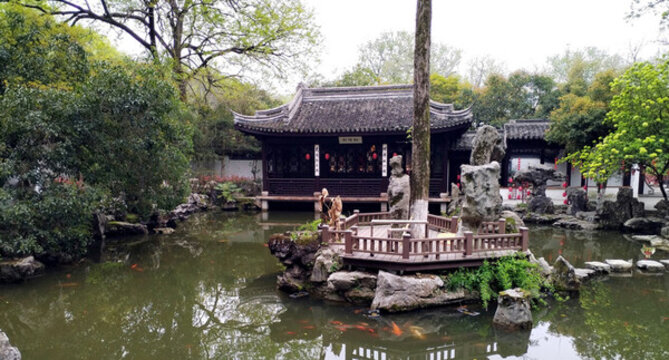 江蘇宜興梁祝故里英臺觀魚池