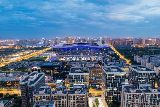 成都高新區(qū)環(huán)球中心都市夜景