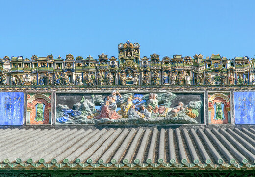 嶺南古建筑屋頂陶塑裝飾