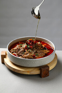 油潑大片牛肉