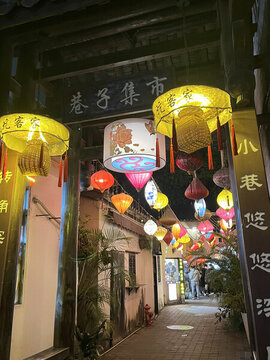古街彩燈
