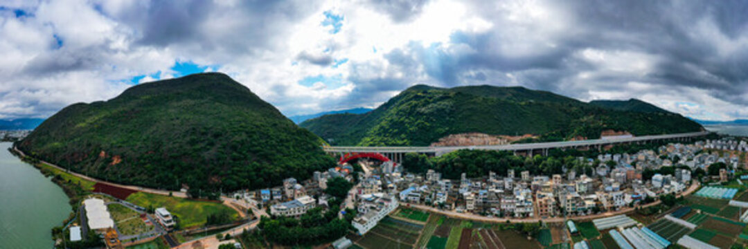 澄川公路海門段航拍
