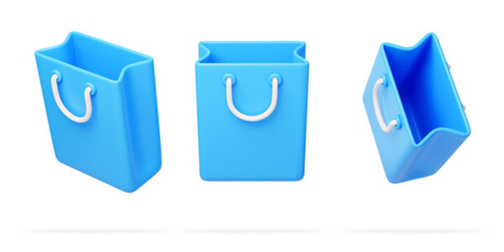 电商网购购物袋子3D促销