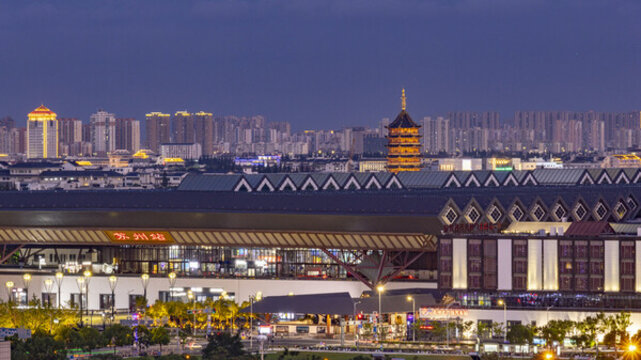 蘇州站北寺塔夜景