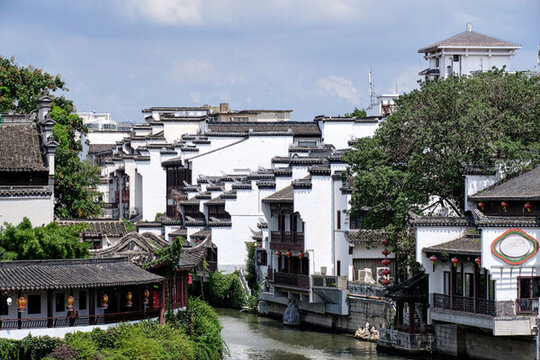 南京秦淮河江南風(fēng)格建筑
