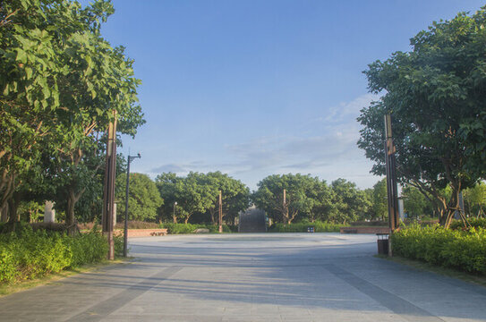 筍江公園的廣場(chǎng)