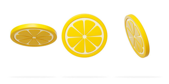 柠檬爽口补充维C食物3D