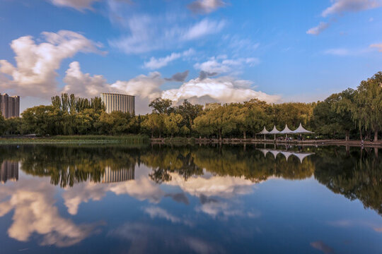呼和浩特公園風(fēng)景湖畔風(fēng)景