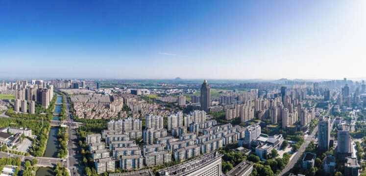 上虞城市風(fēng)光航拍全景