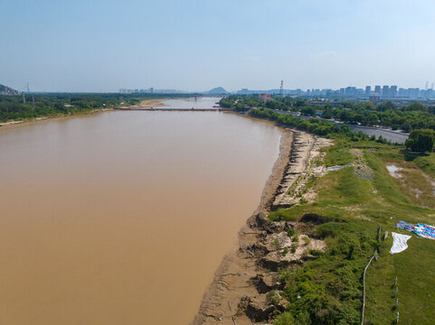 航拍濟(jì)南百里黃河風(fēng)景區(qū)4
