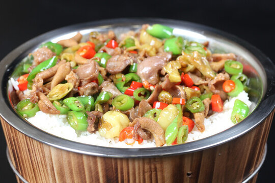 雞雜木桶飯