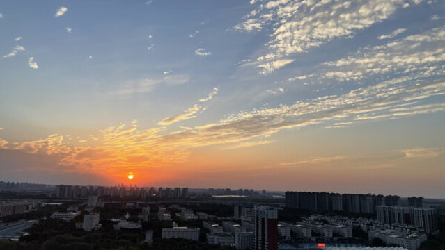 城市黃昏天際線