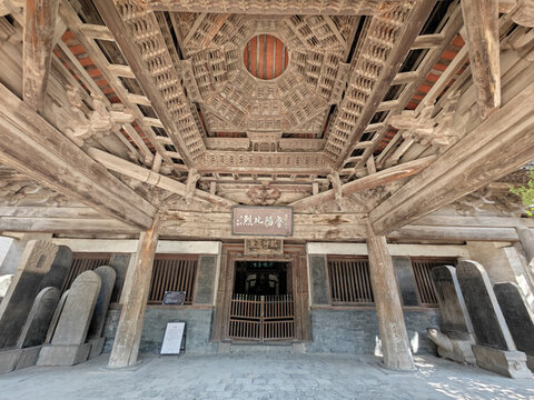 竇大夫祠獻殿藻井