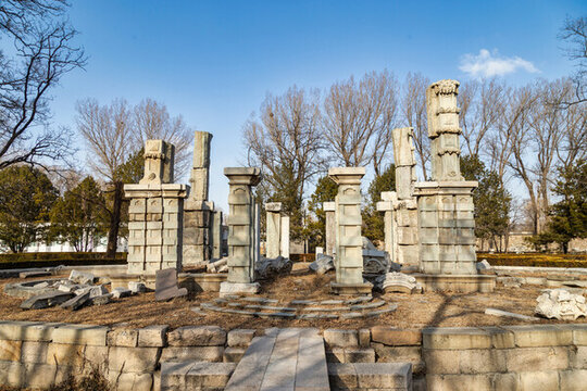 冬季的圓明園遺址