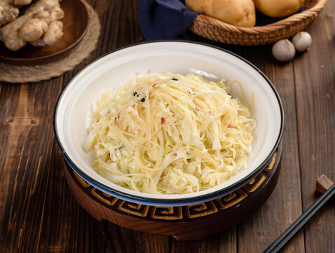 土豆絲炒包菜絲