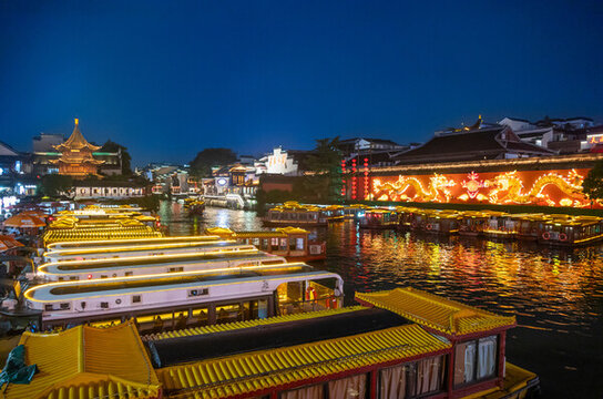 南京秦淮河夜景風(fēng)光