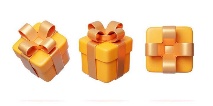 贈(zèng)送生日祝福紀(jì)念品禮物盒3D