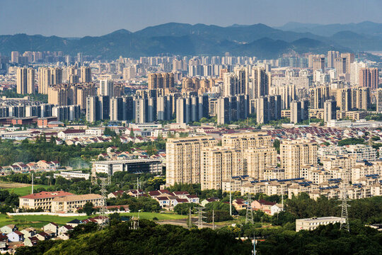 俯瞰余姚城市風(fēng)光