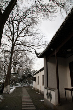 虞山公園雪景
