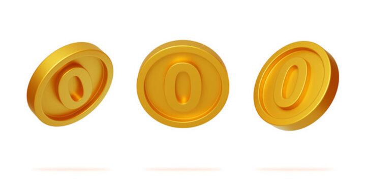 活動幸運金幣金額數(shù)字零3D