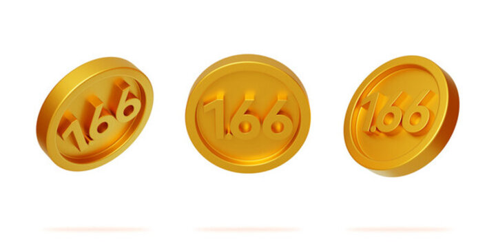 價值幸運金幣金額數(shù)字順利3D