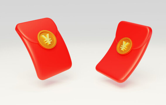 喜慶春節(jié)紅包利是封現(xiàn)金開3D