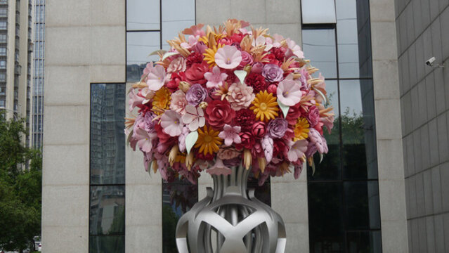 百花齊放雕塑
