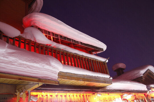 雪鄉(xiāng)夜景