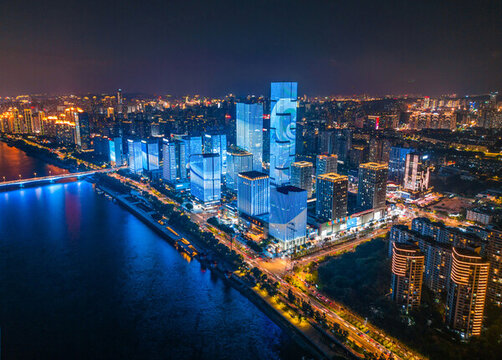 福州夜景金融街CBD