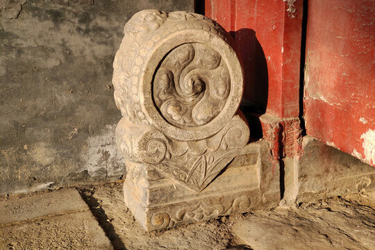 北京胡門樓建筑抱鼓石門墩