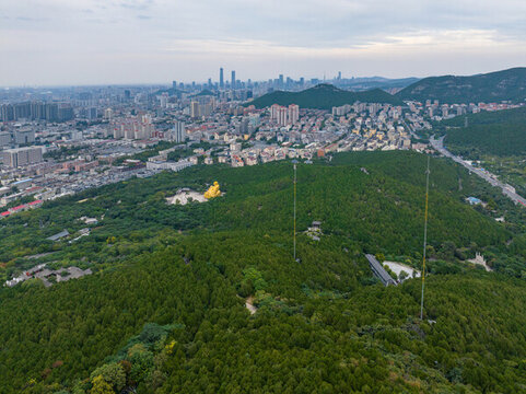 航拍濟南千佛山