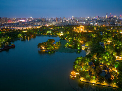 濟南大明湖超然樓夜景